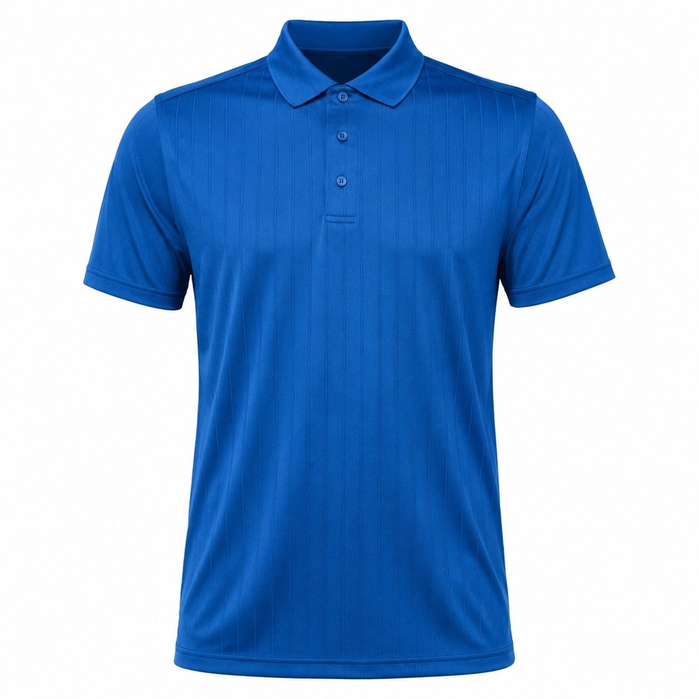 Extreme Performance Mens Polo XL Blue Vertical Stripe Golf Sport Activewear